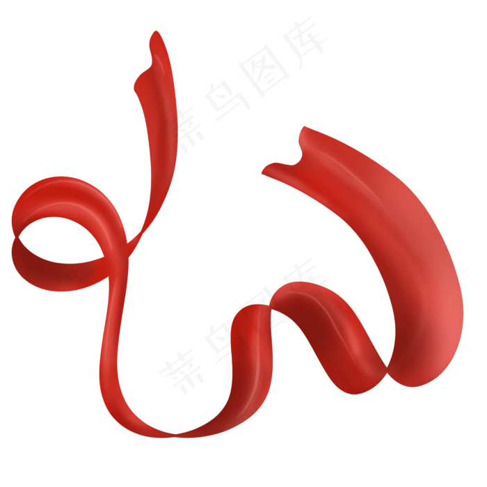 红色彩带丝带飘带,免抠元素