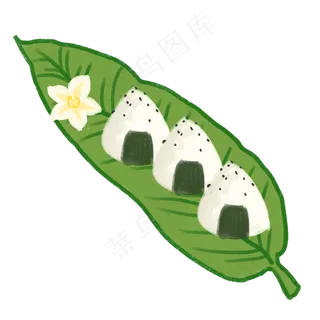 粽叶和饭团PNG