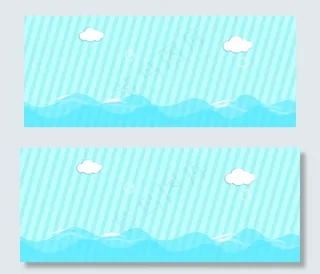 扁平几何浅蓝色淘宝banner