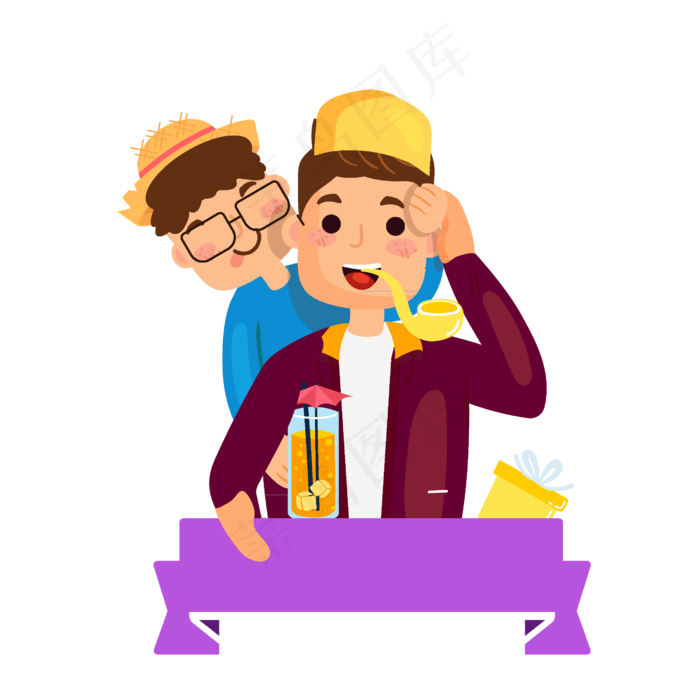 父亲节卡通装饰图案