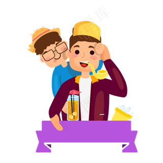 父亲节卡通装饰图案