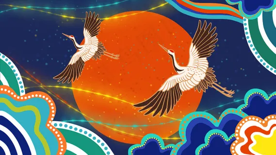 国朝系列仙鹤飞上天