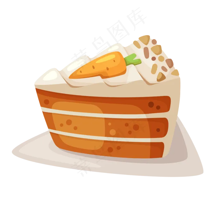 手绘蔬菜荞麦蛋糕,免抠元素(2292*2293px 300 dpi )ai矢量模版下载