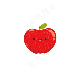 水果类装饰图案笑脸苹果