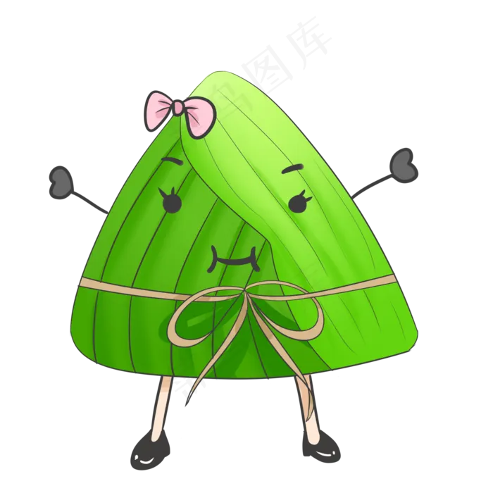 卡通端午可爱粽子拟人(2000X2000(DPI:299))psd模版下载