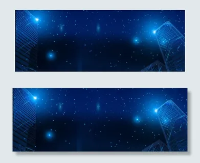 商务蓝色城市建筑banner