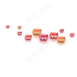 中元节多彩河灯