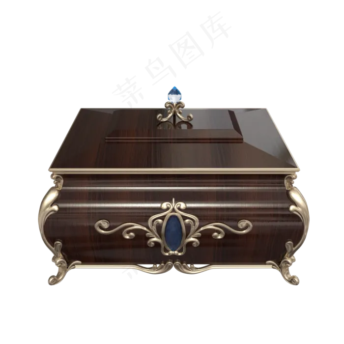 豪华实木珠宝盒子,免抠元素(3000X3000(DPI:72))psd模版下载