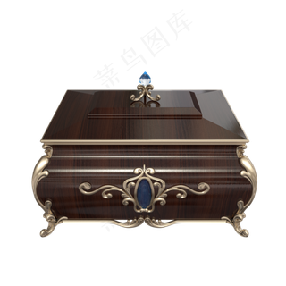 豪华实木珠宝盒子,免抠元素