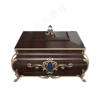 豪华实木珠宝盒子,免抠元素