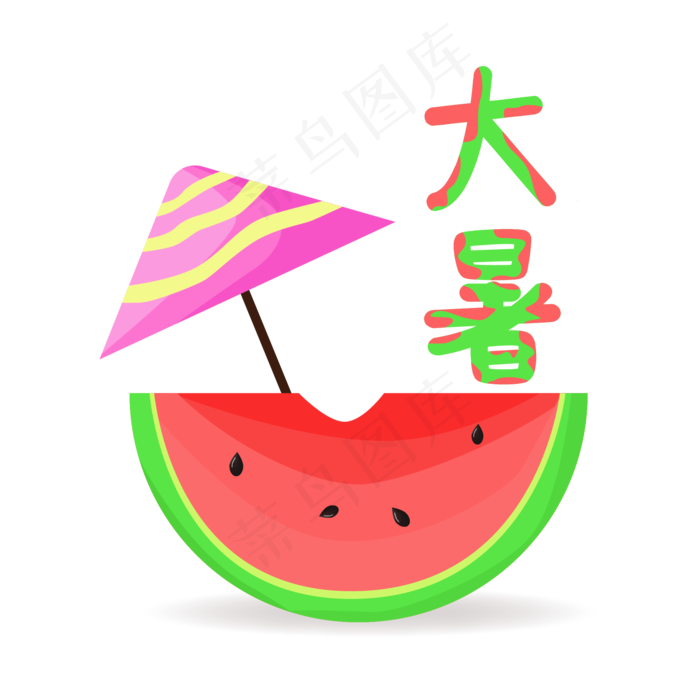 24节气大暑(2000*2000px 300 dpi )ai矢量模版下载