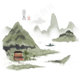 古风山水景色素材