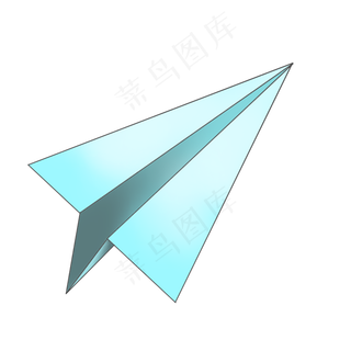 五四青年节蓝色纸飞机装饰免扣