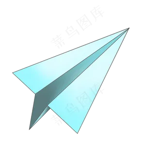 五四青年节蓝色纸飞机装饰免扣