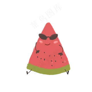 蜡笔风格西瓜