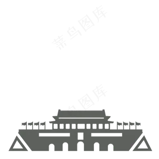 灰色卡通*免扣图