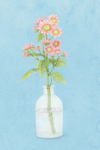 手绘春天小清新花朵