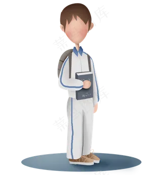 拿书本的学生