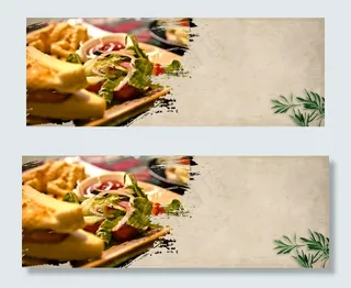 食物美食节美食复古风