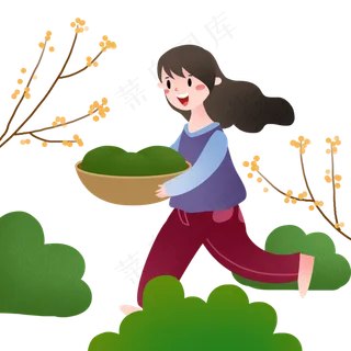 清明节青团女孩 清明节青团女孩