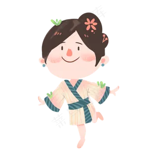 清明节古代踏青小女生,免抠元素