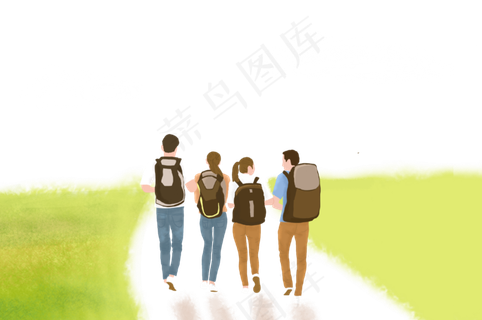 同学毕业旅行PNG