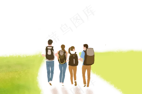 同学毕业旅行PNG