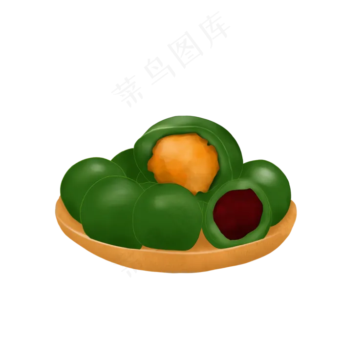 清明节青团(2000X2000(DPI:300))psd模版下载