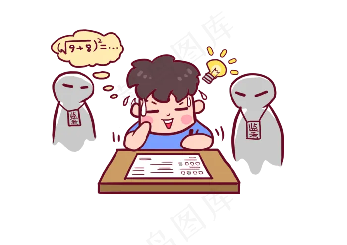 2018高考必胜考生加油Q版漫画