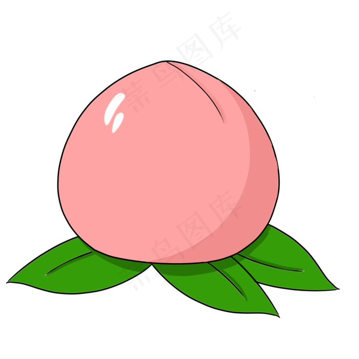 粉色水果圆形桃子(2000*2000px 72 dpi )psd模版下载