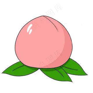 粉色水果圆形桃子