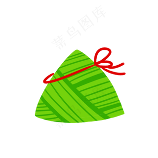 绿色三角形粽子食物元素