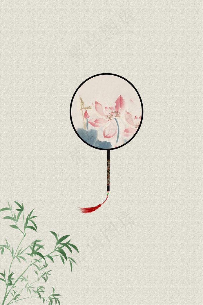 中国风荷塘月色荷花背景