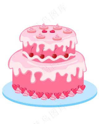 矢量手绘卡通蛋糕