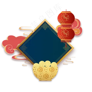 中国风新年边框,免抠元素