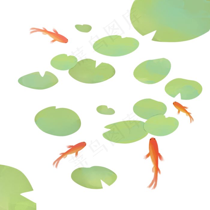 浮萍绿叶png素材(2000X2000(DPI:300))psd模版下载