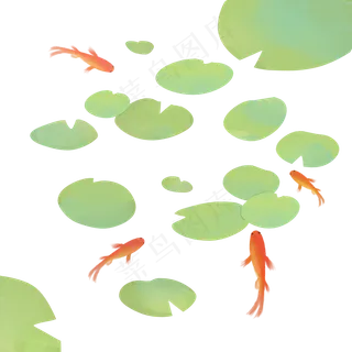 浮萍绿叶png素材