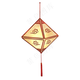 手绘中国风祥云灯笼免费下载,免抠元素