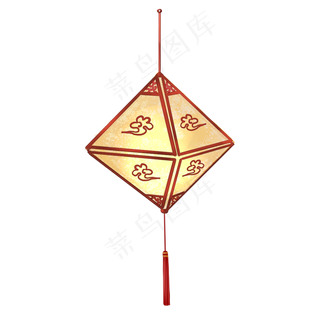 手绘中国风祥云灯笼免费下载,免抠元素