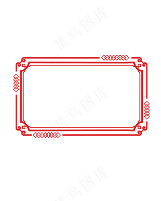 矢量手绘中国风边框