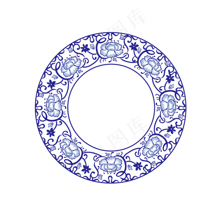 古典青花瓷纹理(3000X3000(DPI:300))psd模版下载