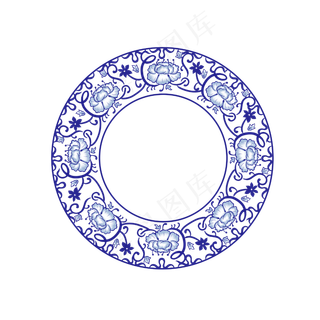 古典青花瓷纹理