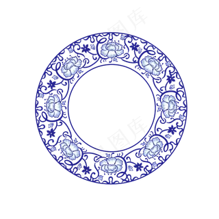 古典青花瓷纹理