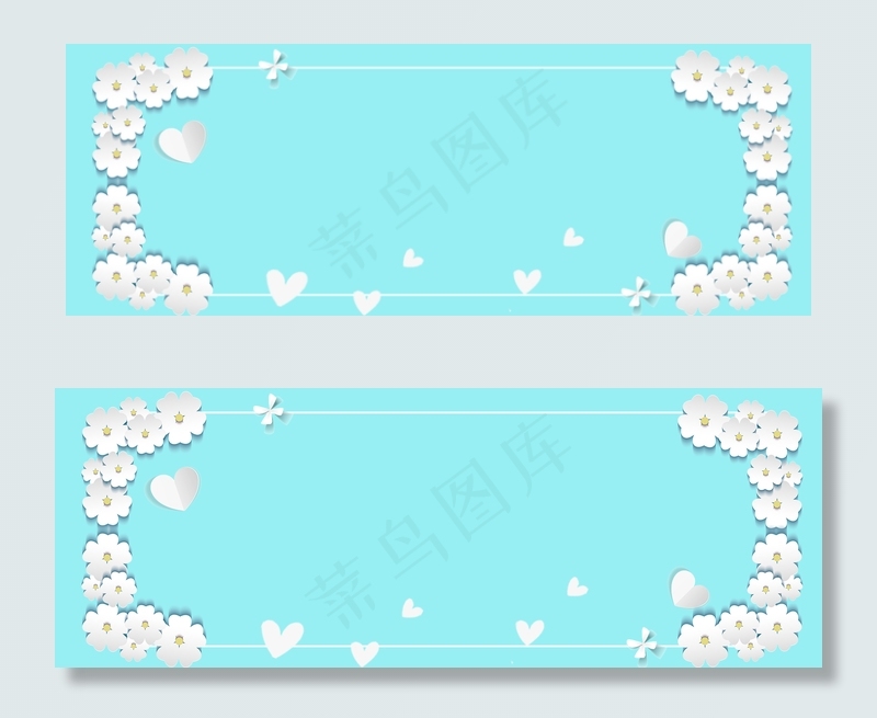 花朵蓝色tiffany质感纯色高级色