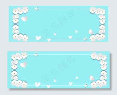 花朵蓝色tiffany质感纯色高级色