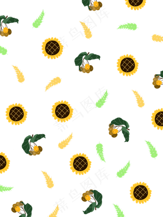 小满向日葵底纹装饰