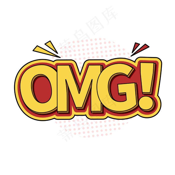 OMG震惊网络流行词(3000*3000px 	      )psd模版下载