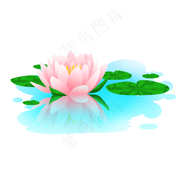 粉色的荷花(2000X2000(DPI:300))psd模版下载