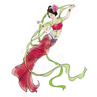 古典敦煌飞天仙女,免抠元素