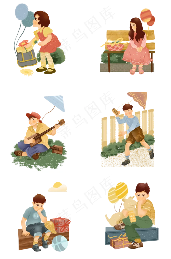 儿童节合集人物(2000X3020(DPI:300))psd模版下载